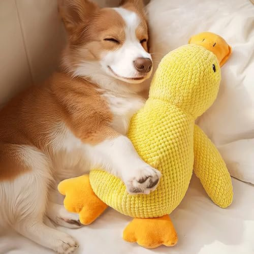 Hundespielzeug aus Plüsch für große Hunde, quietschendes Hundespielzeug, weiches Welpenspielzeug für kleine, mittelgroße und große Hunde, 35 cm
