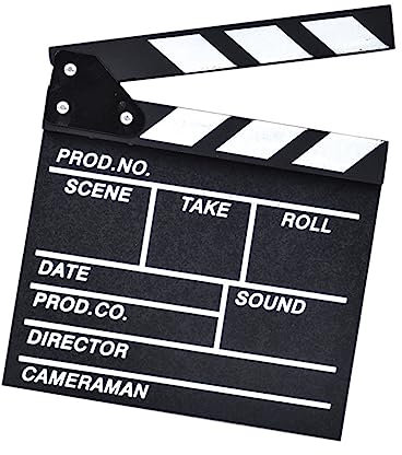 Lurrose Indispensable pour Lécole de Cinéma Clap de Cinéma en Bois Planche Et Accessoires de Tournage