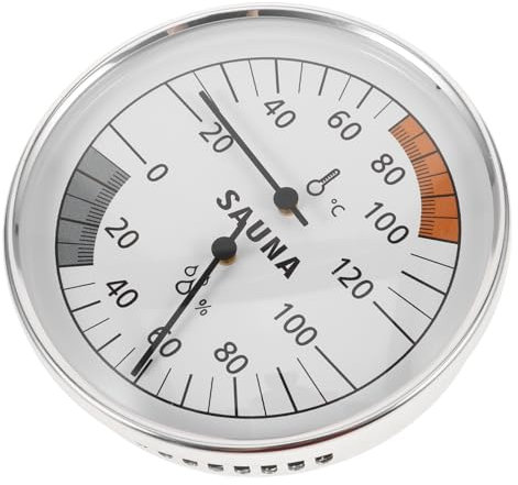 LABRIMP Feuchtigkeitsmessgerät Für Sauna Oder Schwimmbad Feuchtigkeitsmesser Als Hochpräzises Thermometer Sauna-innenthermometer Mit Feuchtigkeitsanzeige Temperaturtester Aus Rostfreiem