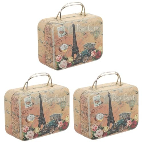 DIYEAH 3stücke Mini Aufbewahrungsbox Für Wimpern Und Kosmetik Vintage Handtaschen-design Reise Und Schmuckschatulle Für Kleine Schätze Und Kosmetikartikel