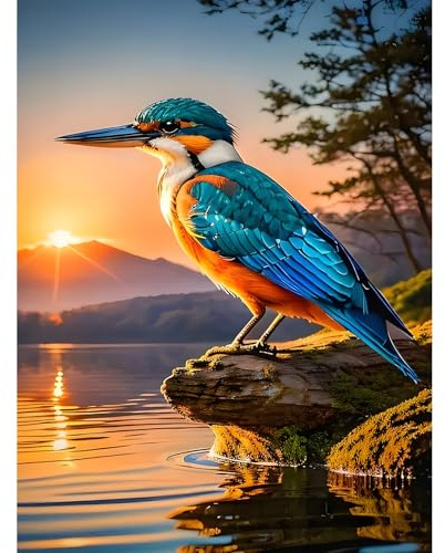 DPIDEA Diamond Painting Erwachsene Vögel, Diamond Painting Bilder DIY 5D Diamant Painting Stickerei Kreuzstich für Zuhause Dekor 30x40 cm