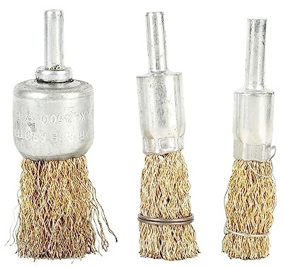 Baxnore 3 spazzole metalliche, set di spazzole a tazza in acciaio inossidabile, ruota da banco in filo metallico per smerigliatrici trapani a batteria