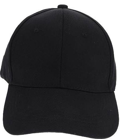 SOLUSTRE Baseballkappe und Druckentlastung für Herren und Damen Modische Mütze aus Stoff Schwarze mit UV Schutz für Indoor und Industrieeinsatz