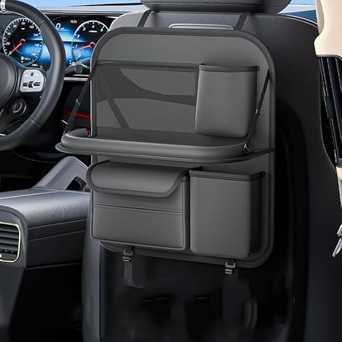 WpTrick RüCksitz Organizer FüR V-W ID.7 VIZZION 2023 2024 2025, Auto-RüCksitz-Aufbewahrungstasche, Auto Organizer Mit Aufbewahrungsbeuteln Wasserdichter Leicht Zu Reinigen,B-Grey