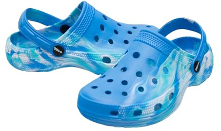 2SHOE Zuecos y Mules Niños Transpirables - Clogs Chanclas de Playa Antideslizantes, Sandalias de Goma Cómodas y Ligeras para Piscina, Jardín y Verano – Azul Claro, Tallas 31/32