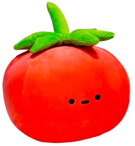 Stofftier Niedliches Tier Weiche Frucht,Obst Freche Früchtchen Squishy Plüschkissen Stoff Plüschkissen Spielzeug Junge Und Mädchen (Small,Tomato)