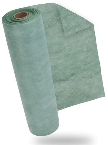 PHILORN 30cm x 25m Vlies Tischläufer Eukalyptus Grün–Tischläufer Rolle, Dekoratives Tischband, Tischdeko für Hochzeit, Taufe, Konfirmation, Geburtstag & Gartenparty