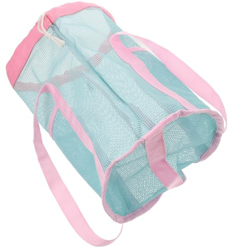 LRXIYODE Bolsa de Playa de Malla con Cordón para Juguetes de Bolsa de Almacenamiento y Duradera para Arena y Diversión sin Límites
