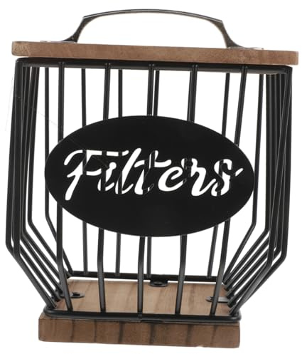 Sosoport Organizer Per Filtri Caffè Coperchio in Legno Portacapsule e Contenitore Multifunzionale Per Stazione Caffè Da Banco Accessori Per Cucina e Soggiorno Contenitore Versatile Per Filt