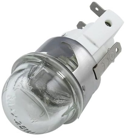 WMAMBZNDHP E14 25W Backofenlampe Lampenfassung mit runder Basis Glasabdeckung Brotbackautomat Beleuchtung Keramik Lampenkopf Fassung 300°(E14 Base NO Light)