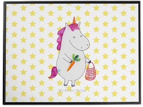 Mr. & Mrs. Panda Schreibunterlage Einhorn Gemüse - Geschenk, Wochenmarkt, Unicorn, schreibtischunterlagen, Einhörner, tischauflage, schreibtischunterlage, tischmatte, Schreibtisch Unterlagen, Biomarkt