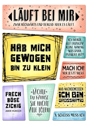 Kühlschrankmagnete 8er Set - Verschiedene Sprüche über Mich Leben Ego Humor