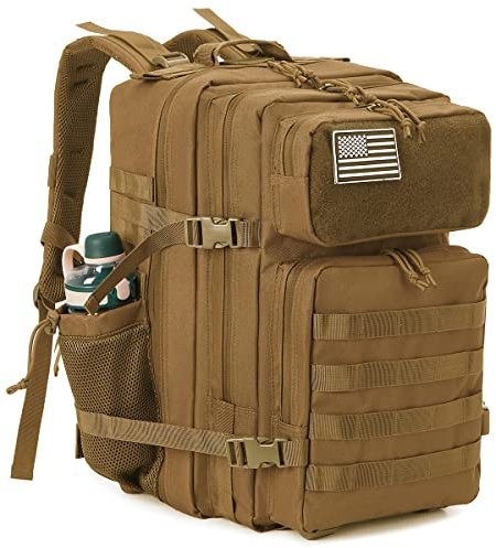 QT&QY Taktischer MilitäR Rucksack Herren Groß 25l/35l/45L Bundeswehr Rucksack 3 Tage Molle Armee RucksäCke Assault Backpack Outdoor Wasserdicht Pack Tasche
