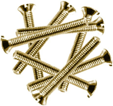 20x M3.5 x 28mm Electrical Machine Screw Raised-Head Brass finish - Raised Edge Screwed compatible Light Switches Sockets Plugs Fixing Bolt Redecorating Repurposing 20PACK