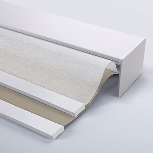TIPIACE Manual Day and Night Dual Layers Roller Blinds Full Blackout Thick Waterproof Fabric Shades for Home, Customized Size (Perspective White +Light Coffee)