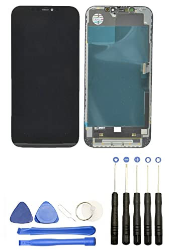 JUANIO Pantalla Completa: Vidrio táctil+ Pantalla LCD Compatible con iPhone 12 Pro MAX 6.7 Azul + Herramientas Ofrecido