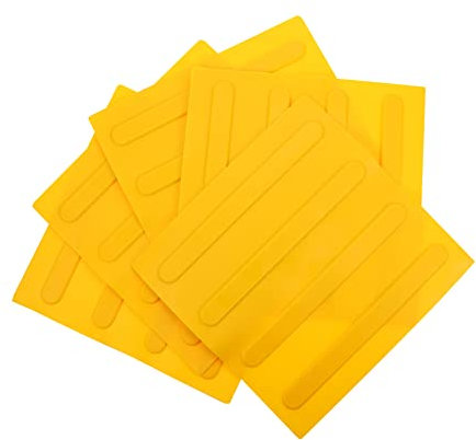 Garneck 5stücke Teiliges Pvc-blindboard Wetterfeste Selbstklebende Bodenaufkleber Für Blindenwege Langlebige Gelbe Straßenmarkierungen Einsetzbar Bei Jedem Wetter