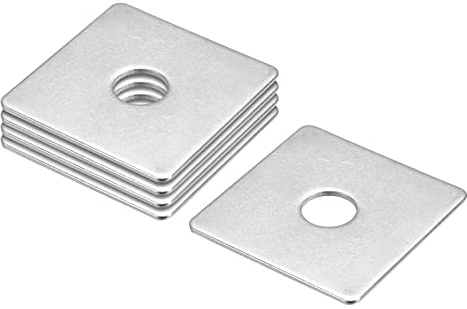 QUARKZMAN 5 Stück Vierkantscheiben M12x50x50x2mm 304 Edelstahl Quadrat Unterlegscheibe Flach Pad Abstandshalter Dichtung für Hardware Verschluss