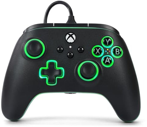 PowerA Advantage Wired Controller for Xbox Series X|S with Lumectra - Black, Gamepad, Wired Video Game Controller, Gaming Controller, works with Xbox One and Windows 10/11, Officially Licensed