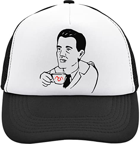 Functon+ Artwork of Agent Dale Cooper - Gorra de camionero ajustable con parte trasera de malla, para uso diario, color negro, Negro, Taille unique
