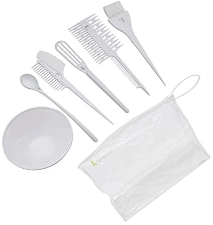 Ipetboom 6stücke Teiliges Haarfärbeset Mit Mischschüssel Kamm Und Pinsel Professionelles Haarfärbe-set Für Salon Und Heimgebrauch Praktische Werkzeuge Für Einfaches Haarfärben Farbe
