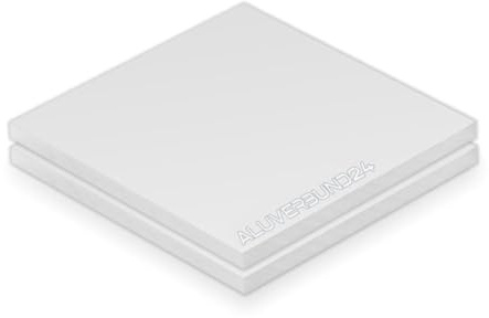 Acrylglas Platte 50x60cm 2mm | PMMA - Weiß Blickdicht, Robust & Vielseitig | Zuschnitt von Acrylglas | Kunststoffplatte | Materialstärke und Größe wählbar