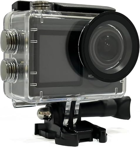 icefox Action Camera 4K Fotocamera Impermeabile Microfono Esterno Subacquea 40M Ultra HD Fotocamera 20MP 170° Ultra Grandangolare WiFi Videocamera, Grigio