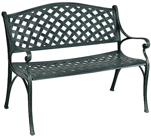 Generisch Banco de jardín de Aluminio, Bronce, 103 x 61 x 82 cm