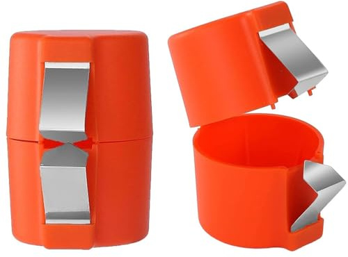 No Mess Easy Egg Opener - Portable Egg Cracking Tool, Separator for Kitchen Baking (Orange)