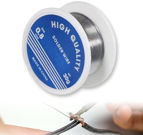 Lötzinn mit Flussmittel,30g 0,8 mm Lötdraht,Soldering Wire,Lötzin mit Kolophoniumkern,Solder für Elektronischen Elektrolöten Heimwerken Reparatur (60/40)