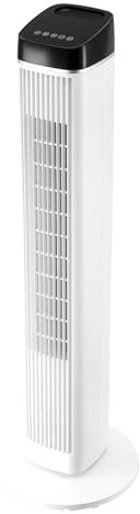 VEVOR Ventilateur Colonne, 996 mm, Ventilateur Tour Sol Oscillant 70° Silencieux Portable, 6,7 m/s, Vitesses Réglables, avec Minuterie 12 h, Télécommande, Refroidissement pour Chambre, Bureau, Maison