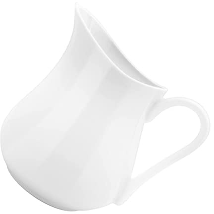 Garneck Jarra para Espumar Leche de Cerámica Mango Ergonómico de 450 Ml, Adecuado para Preparar Café y Té en Casa
