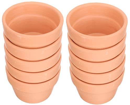 UPKOCH 10piezas Macetas para Suculentas Maceta Plana de Únicas y Reutilizables para Macetero Ceramica y Terracota