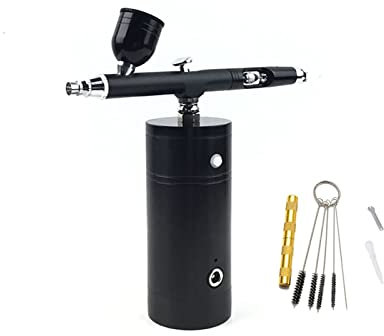Spruzzatore di Vernice, Airbrush Compressor Kit Home Uso Elettrico Spruzzo di vernice Pistola Professionale Dual Action Pen DAY Nail Art Design Trucco Pneumatico strumento Pneumatico(Part B Black)