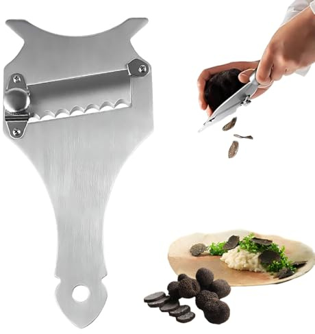 LACHT Trancheur De Truffes,Coupe Truffe,Truffe Coupe-Fromage, Rape A Truffe, Rasoir À Truffe Trancheuse À Fromage À Truffe Réglable Avec Poignée En Bois Pour Légumes, Ail, Champignons