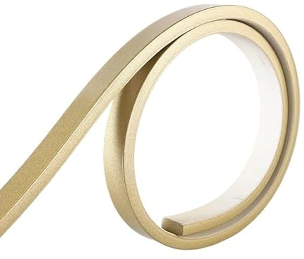 Suelo Vinilo Autoadhesivo, Vinilo Para Suelo Decoración del hogar, línea de ajuste pared autoadhesiva, marco, rodapié, zócalo, moldura techo, pegatina decorativa fondo(Gold-1)
