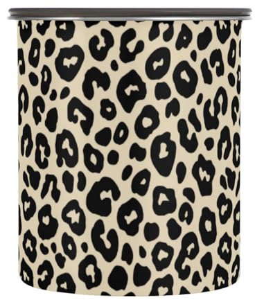 Il nero crema del modello del leopardo ha progettato i contenitori di stoccaggio dell'alimento con il bottone accatastabile del contenitore del cere