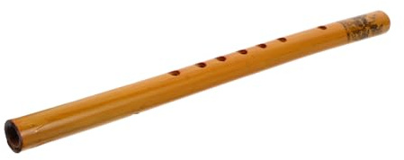 Bambusflöte 33cm Vertikalflöte für Schüler, Anfänger, 7 Löcher | Leichtes Bambus Musikinstrument, Tragbar für Musikunterricht, Gelb, für Persönliche Übung und Kinder