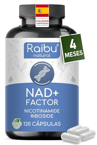 NAD+ 100% Puro, 300 mg de Nicotinamida Ribósido (NR) por Cápsula - Suministro para 4 MESES - Anti-Edad y Fatiga, NAD Booster - Sin Agentes Separadores, Sin Gluten, Vegano - 120 Cápsulas