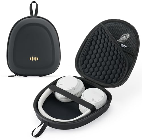 Étui Housse Rigide pour Casques Auriculaires Sony/JBL/Soundcore/Bose/Skullcandy/BERIBES, Design Amélioré Anti-Choc, Étui Universel pour Casques (Noir)