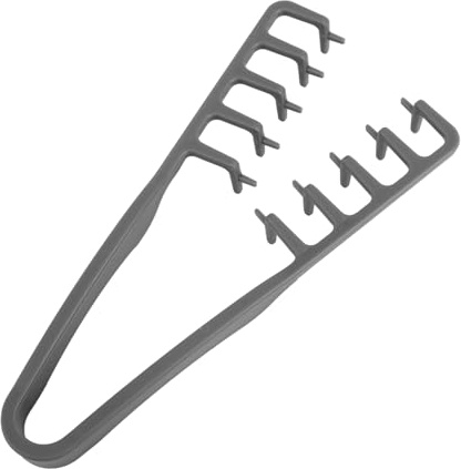 Peigne Texture Volumineux à Dents Larges, 18x10cm Peigne à Texture Duveteux en ABS avec Poignée Texturée pour Hommes Accessoire de Coiffure(Gris)