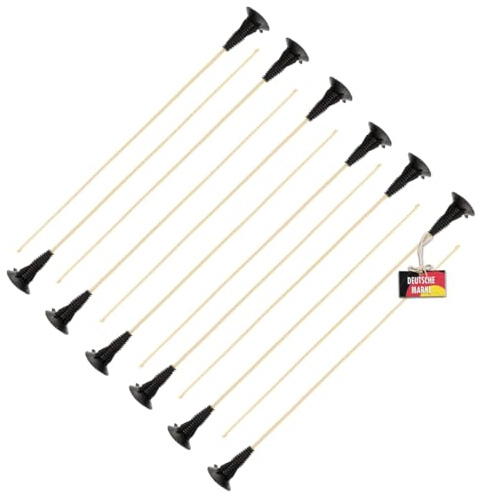 FLITZEBOGEN Saugnapfpfeile aus Holz – 16 Zoll – 12er Set – Bambuspfeile für Kinderbogen – sichere Saugnapfspitzen – Zubehör für Bogensport & Anfängertraining