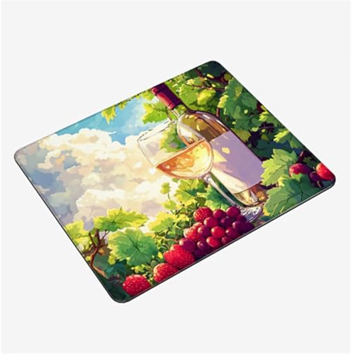 Alfombrilla Ratón Lindo Mini Mousepad 40x30cm, Cóctel Alfombrilla Gaming, Tapete Escritorio con Bordes Cosidos, Protector Escritorio con Base Goma Antideslizante Oficina Accesorios Gaming S0-42