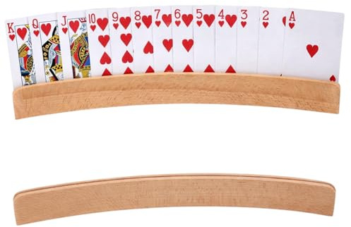 Quvxzy Spielkartenhalter Kinder Kartenhalter Holz Spielkartenhalter 2er-Set Kartenhalter Aus Holz, Praktisch Für Poker, Bridge & Uno; Stabil, Platzsparend, Ideal Für Spieleabende