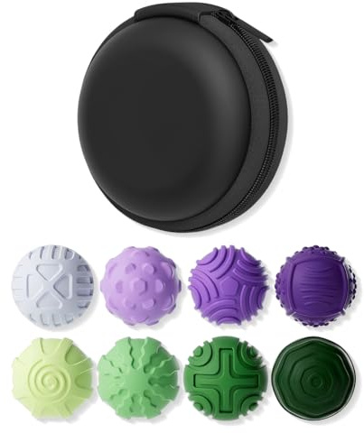 EAVUYIS 8 stycken magnetiska fidget-leksaker, silikonmagnetiska kulor, anti-stressbollar, sensoriska leksaker för vuxna och barn, sensoriska magnetiska kulor, set, stressminskning och avkoppling