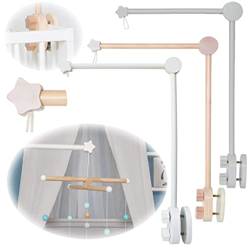 LS-LebenStil Holz Mobile-Arm Braun 32x60cm Halter Halterung Stange Befestigung