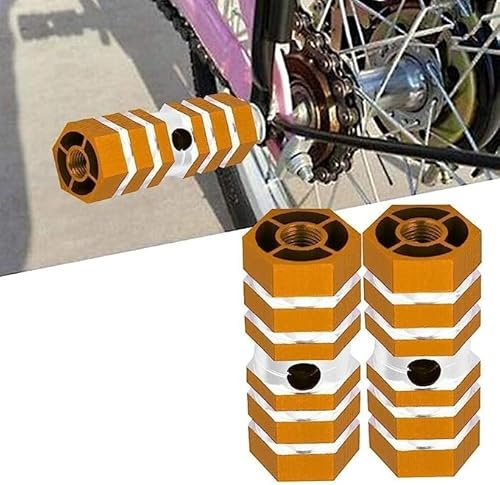 Broco Hinterachse Peg-Fahrrad-Aluminiumlegierung Pegs BMX Pegs (Gold)