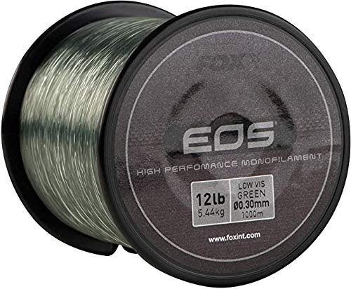 FOX EOS Carp Mono Schnur - 1000m monofile Karpfenschnur, Angelschnur zum Karpfenangeln, Monoschnur, Durchmesser/Tragkraft:0.30mm / 5.44kg / 12lb