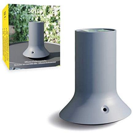Pranarom Soleo Diffuseur d'Huiles Essentielles sans Fil Cellule Solaire Intégrée pour Soirées d'Eté Paisibles, 1 Unité