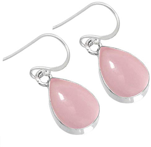 Echter 925 Sterling Silber Handgefertigter Schmuck Birnen Granat, Lapis, Achat, Kristall Natürlicher Edelstein Boho Tropfen Ohrhänger für Frauen
